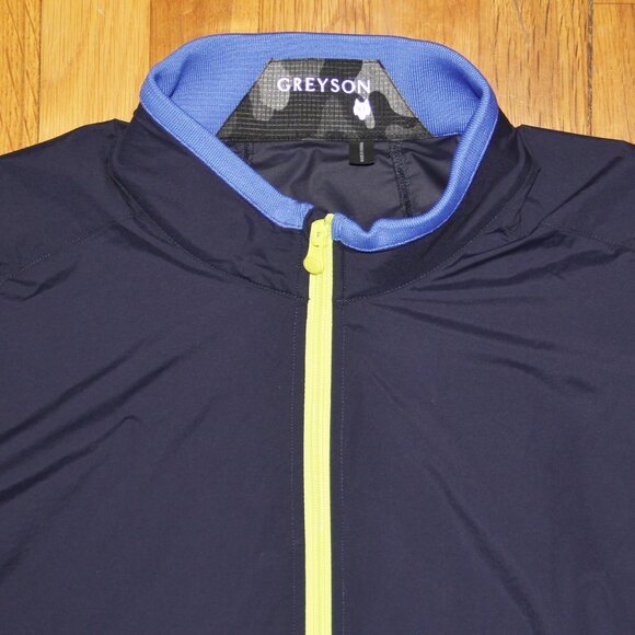 Greyson Trailwolf Lightweight Windproof Golf Jacket Mens XL Maltese Blue - Picture 2 of 5